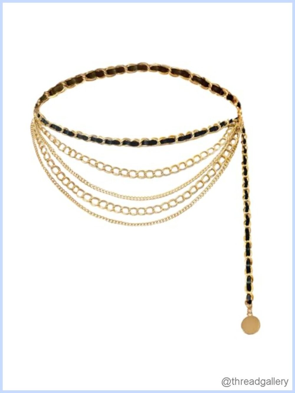 Adjustable Metal Waist Chain Belt for Dresses Parties